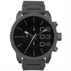 Image of DZ4254 Diesel herre ure med grå gummi lænke og chronograph